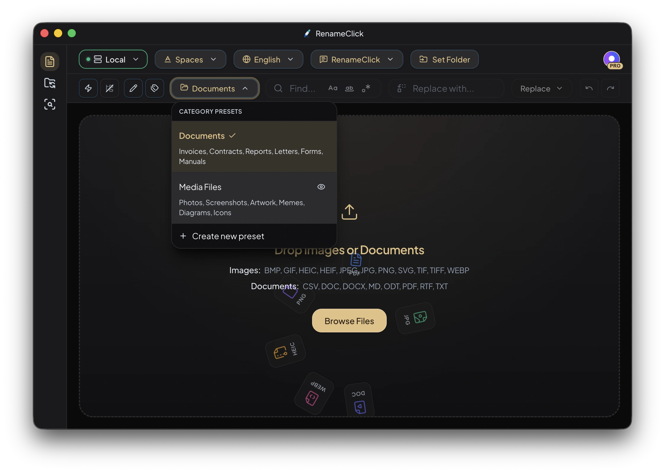 Categories & Folder Organization