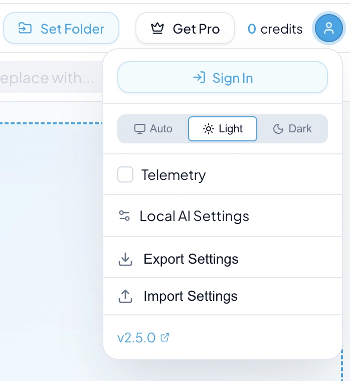 Export and import settings flow using .rclick configuration files